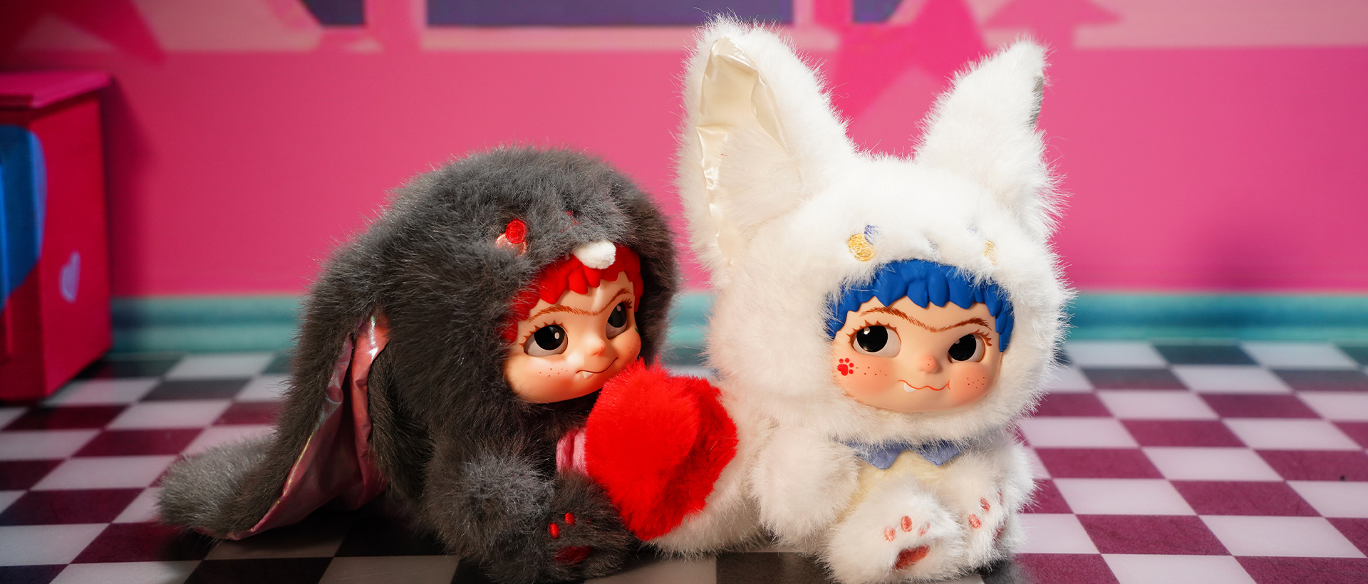 哇库库狐狐兔兔捣蛋日记系列手办