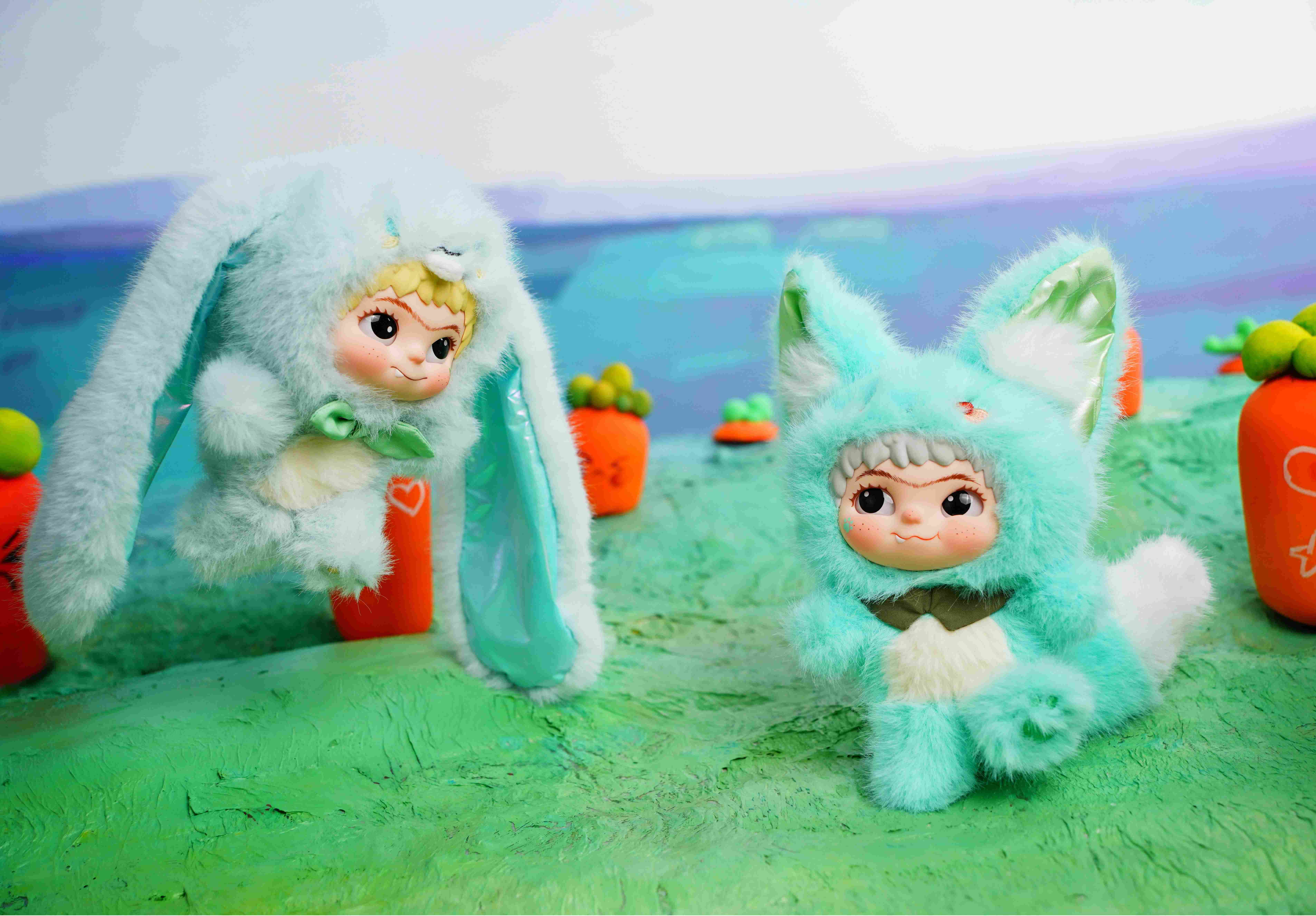 哇库库狐狐兔兔捣蛋日记系列手办